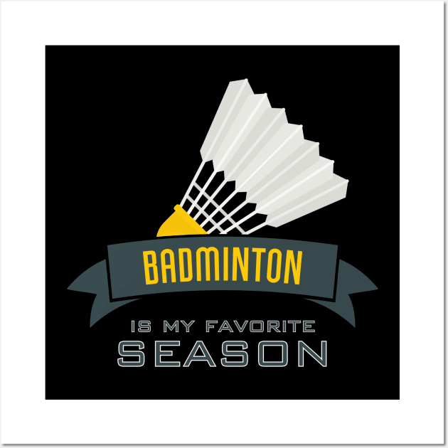 Shuttlecock Season: Badminton Design Wall Art by Toonstruction